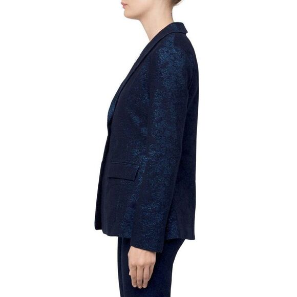 Nwt J Brand | Layla Blazer in Navy Floral Jacquard - Picture 3 of 14